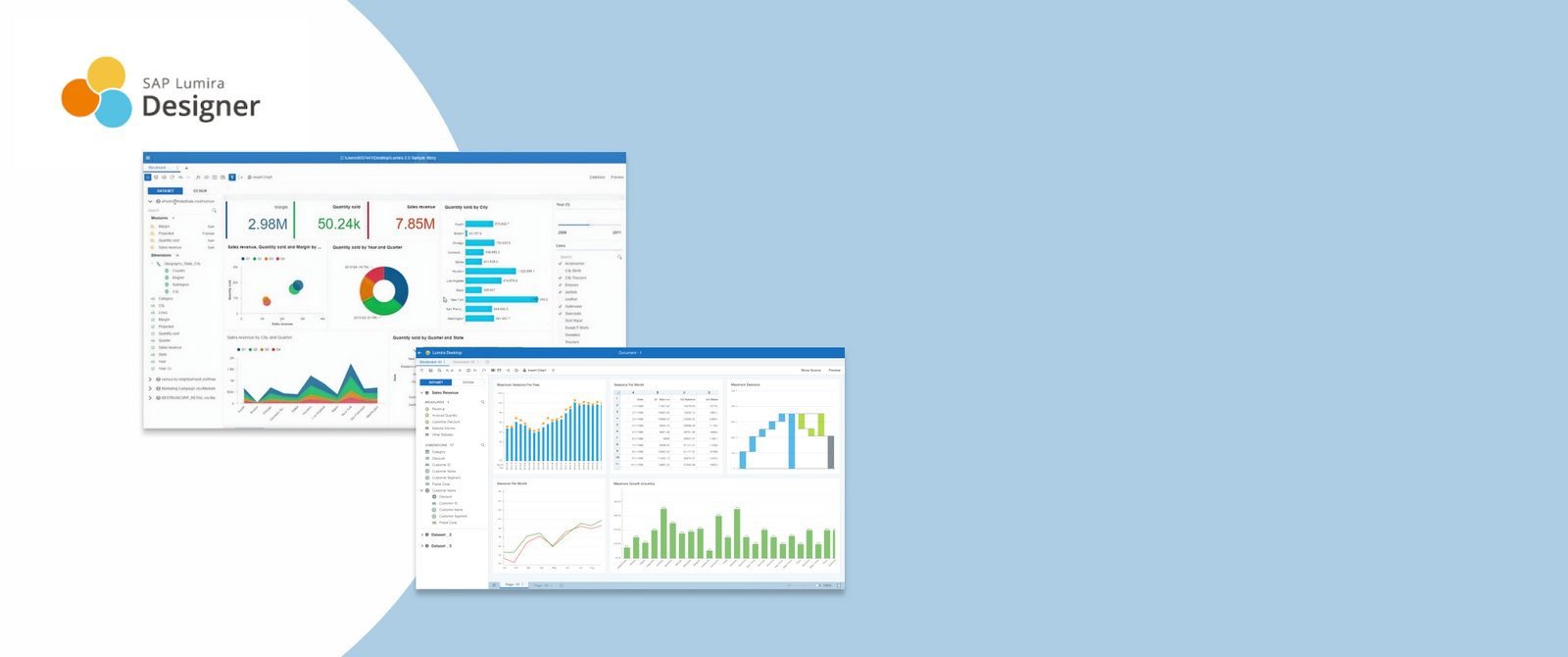 SAP Lumira product screens