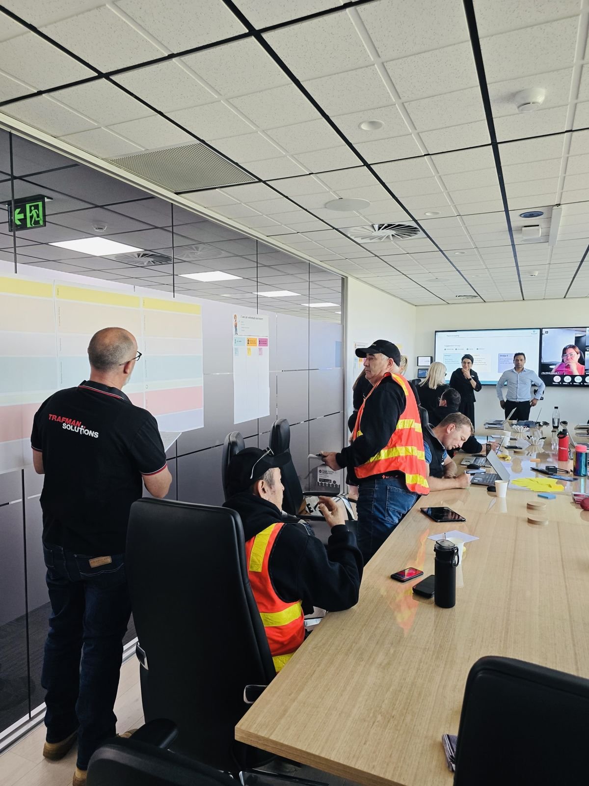 Operational staff reviewing the journey stages